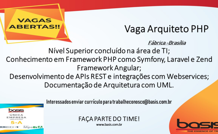 [ClubInfoBSB] VAGA ARQUITETO PHP