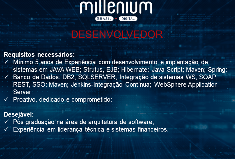 [ClubInfoBSB] >>> OPORTUNIDADE DESENVOLVEDOR<<<