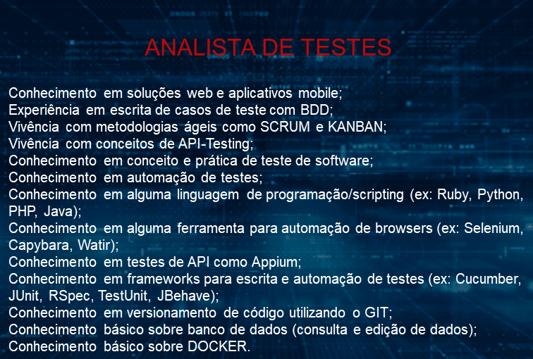 [ClubInfoBSB] Oportunidade para Analista de Testes