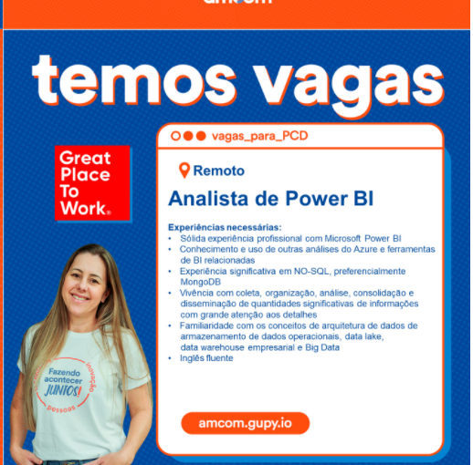 [ClubInfoBSB] Vaga Analista de PowerBI #VEM PRO TIME DA AMCOM EM 2022!