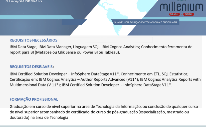 [ClubInfoBSB] OPORTUNIDADE ANALISTA ANALYTICS SENIOR