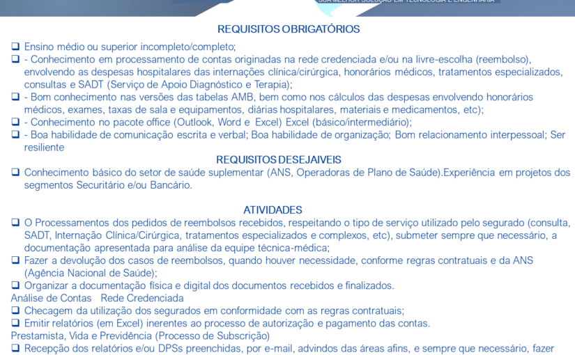 [ClubInfoBSB] OPORTUNIDADE PARA ANÁLISE E DOCUMENTAÇÃO PLENO