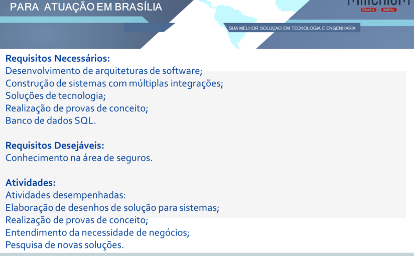 [leonardoti] OPORTUNIDADE PARA ARQUITETO DE SOLUÇÕES