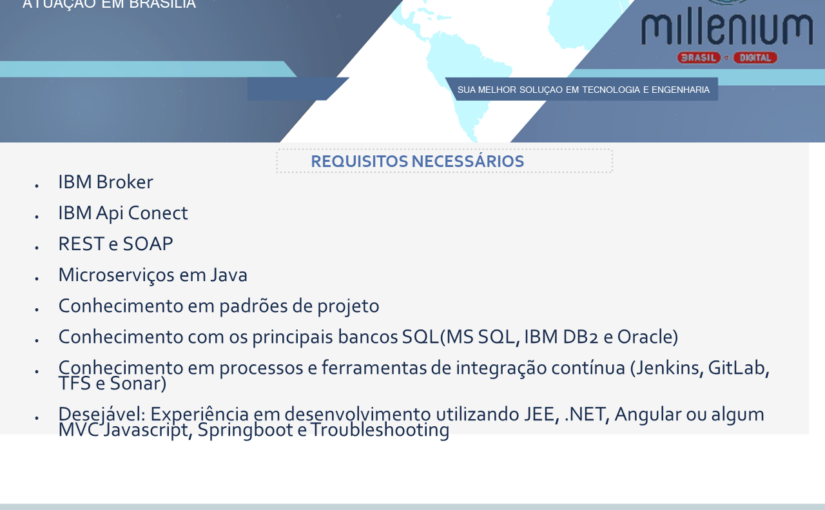 [ClubInfoBSB] OPORTUNIDADE PARA DESENVOLVEDOR SOA SENIOR