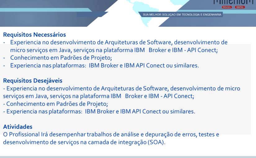 [leonardoti] OPORTUNIDADE PARA ARQUITETO DE SOFTWARE