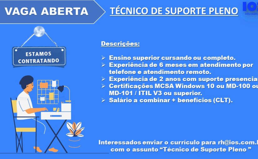 [leonardoti] Vaga Técnico de Suporte Pleno