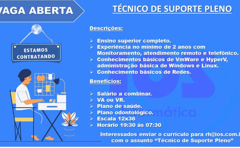 [leonardoti] Vaga Técnico de Suporte Pleno