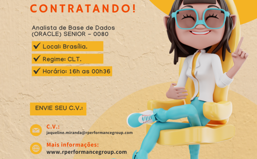 [ClubInfoBSB] [RPGroup] – OPORTUNIDADES: DBA ORACLE