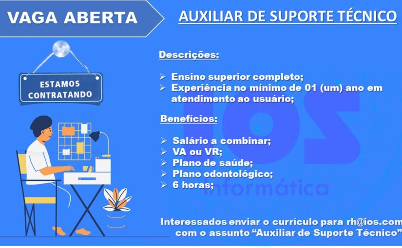 [ClubInfoBSB] Auxiliar de Suporte Técnico /  Presencial