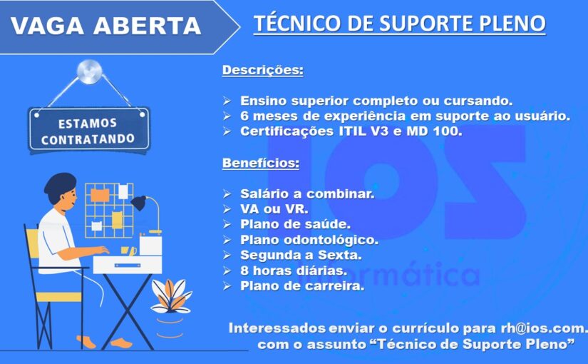 [leonardoti] Vaga técnico de suporte pleno