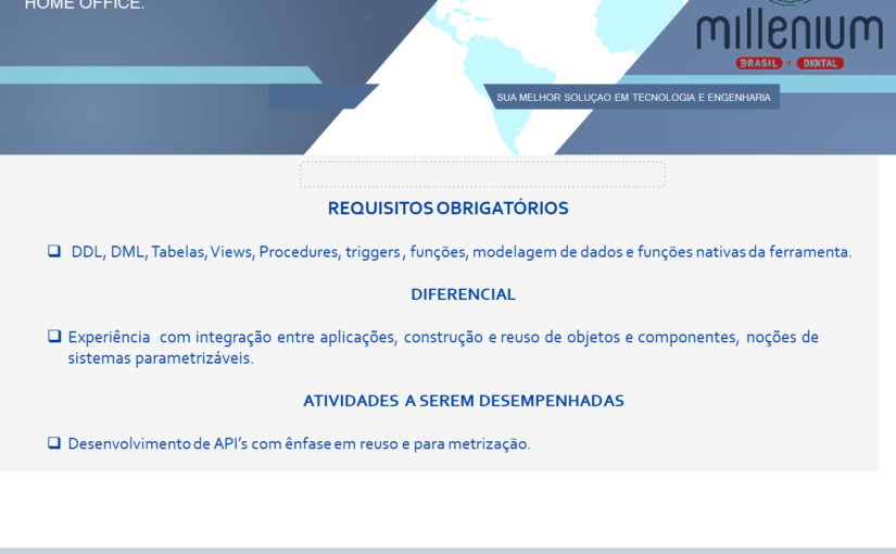 [ClubInfoBSB] Oportunidade Millenium – SQL SERVER.
