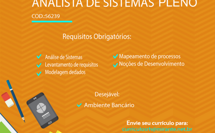 [Grupo Empregos em Brasília] Grande oportunidade para Analista de Sistemas- Mirante Tecnologia 16/11/16