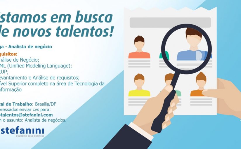 [Grupo Empregos em Brasília] Oportunidade Analista de negócios 28/11/16