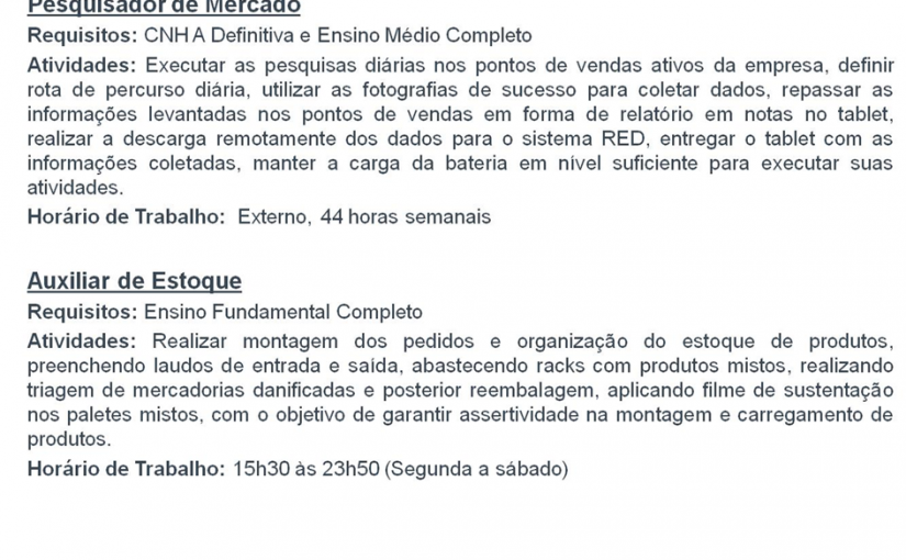 [Grupo Empregos em Brasília] Vagas – PCDs – 21/11/16