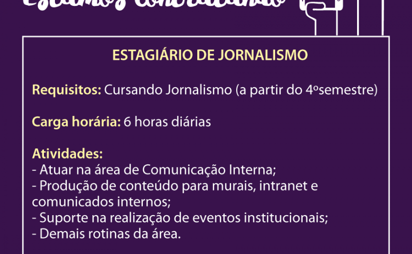 [Grupo Empregos em Brasília] Vaga Estágio Jornalismo 24/11/16