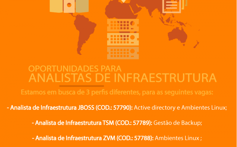 [Grupo Empregos em Brasília] Oportunidades para Analistas de Infraestrutura! 05/12/16