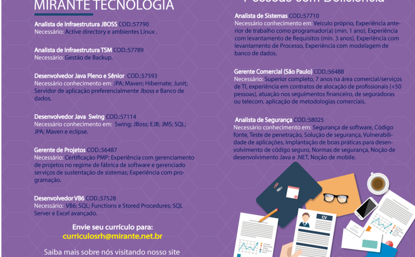 [leonardoti] Oportunidades PCD –  Mirante Tecnologia