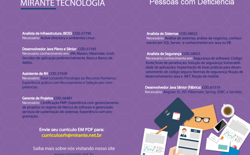 [ClubInfoBSB] Oportunidades PCD – Mirante Tecnologia