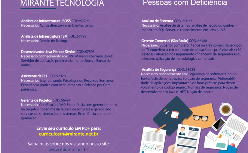 [leonardoti] Oportunidades PCD –  Mirante Tecnologia