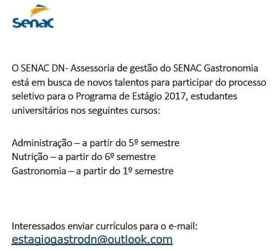 [Grupo Empregos em Brasília] Vaga estágio 17/01