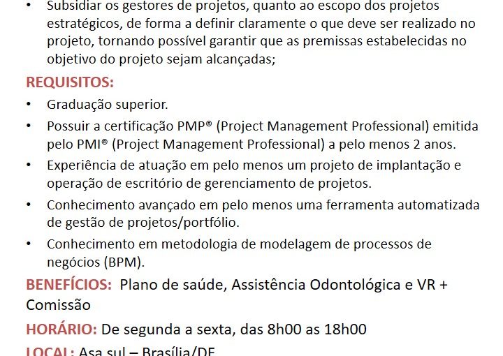 [ClubInfoBSB] Vaga – Gerente de Projeto