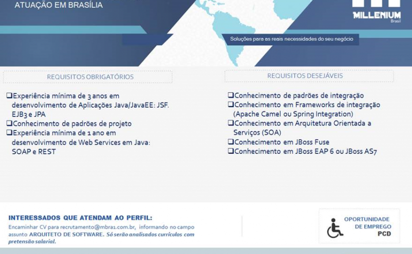 [leonardoti] Divulgação Millenium Brasil – Vaga Arquiteto Java