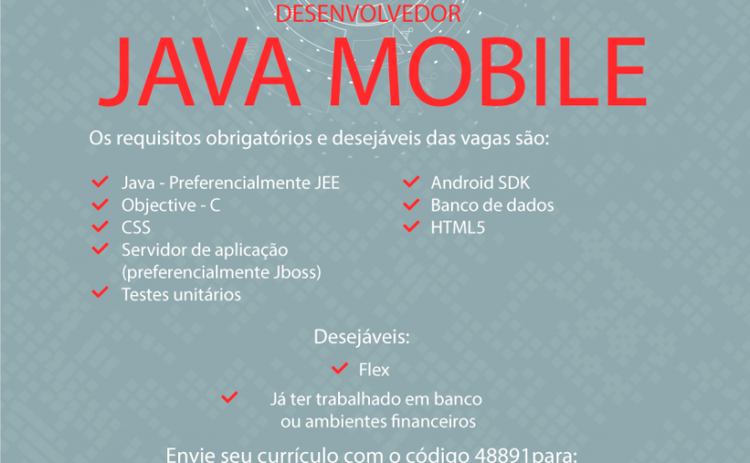 [ClubInfoBSB] Desenvolvedor Java Mobile – Mirante Tecnologia