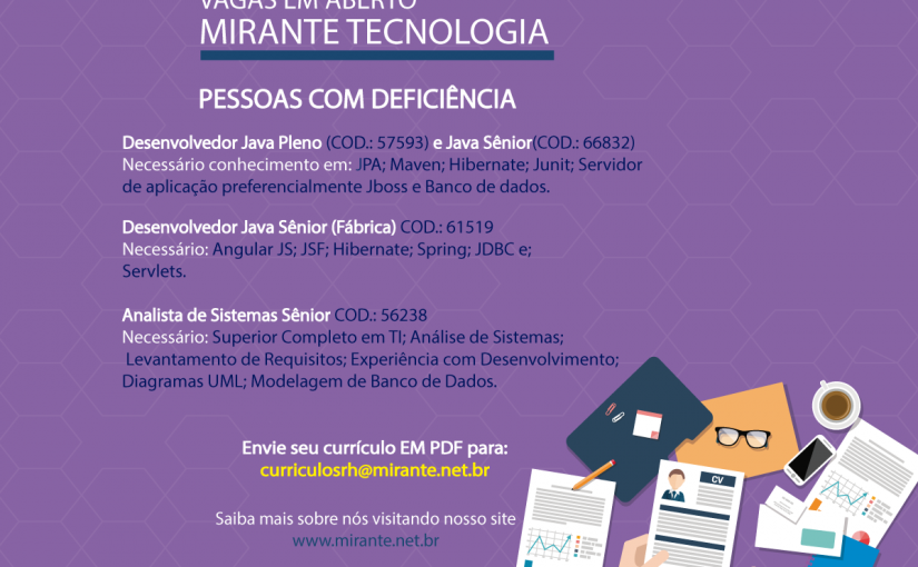 [leonardoti] Oportunidades PCD –  Mirante Tecnologia