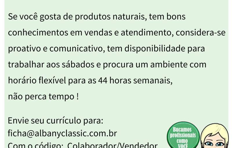 [Grupo Empregos em Brasília] OPORTUNIDADE VENDEDOR 09/03