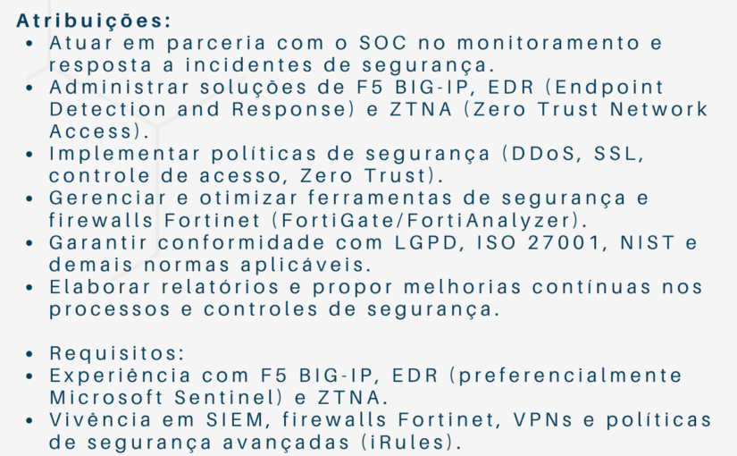 [ClubInfoBSB] Analista de Cibersegurança