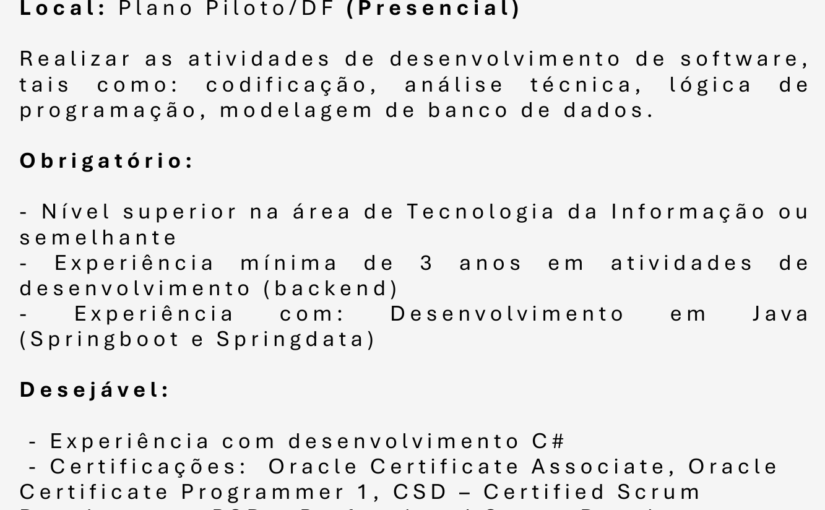 [ClubInfoBSB] DEV BACK END- JAVA